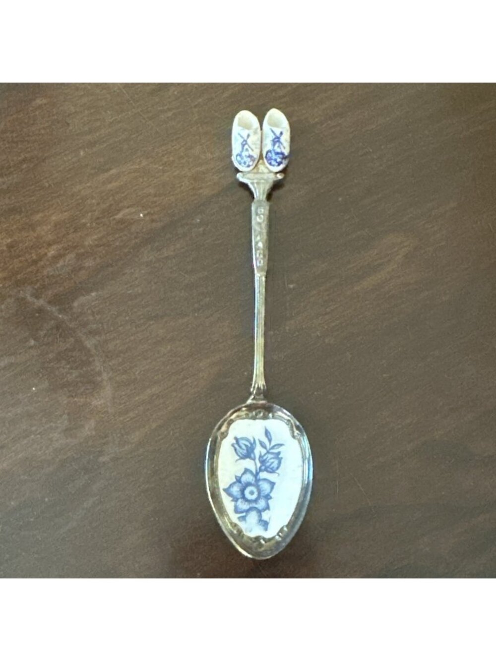 VTG Holland Spoon Enamel Bowl Delft Blue Miniature Clog Porcelain Souvenir Dutch